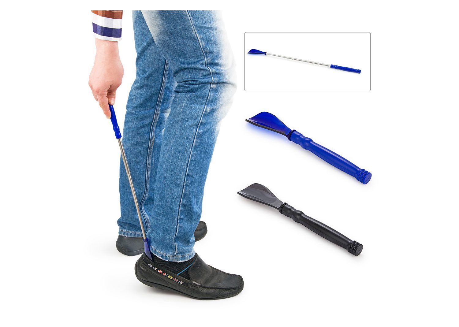 Calzador de mango retráctil